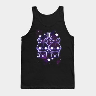 Gemini kawaii zodiac sign Tank Top